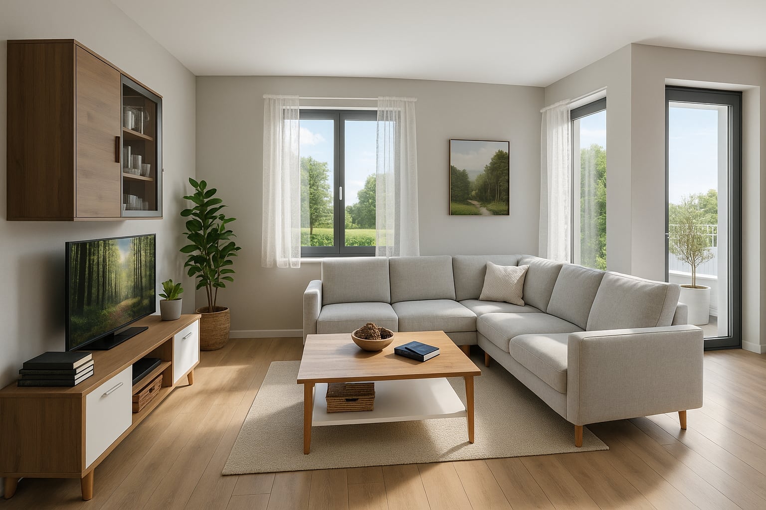 Wohnbeispiel Wohnbereich mit Ecksofa
